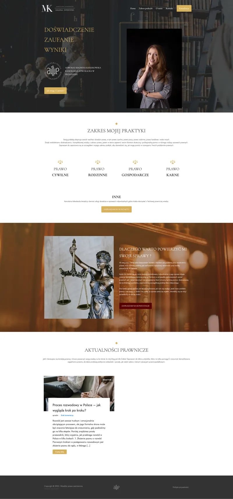 Kancelaria Adwokacka — strona firmowa